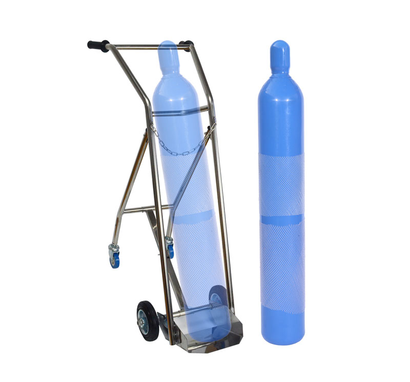 Chariot porte-bouteille d'oxygÃ¨ne en inox mÃ©dical MK-S35
