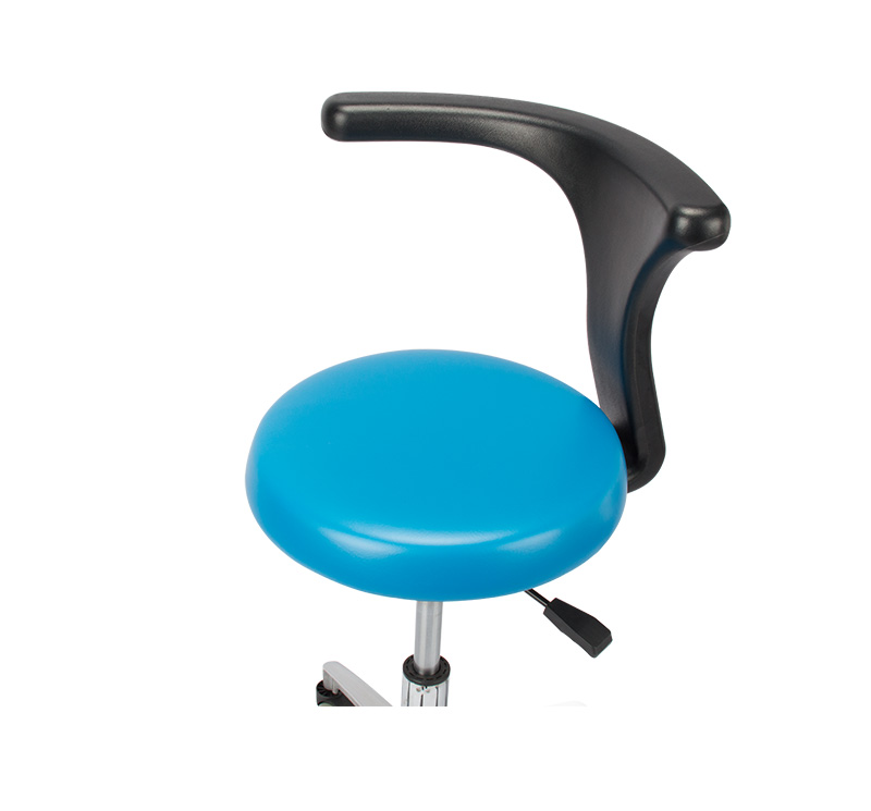 Tabouret roulant a dossier jaune v-gaz YA-S07