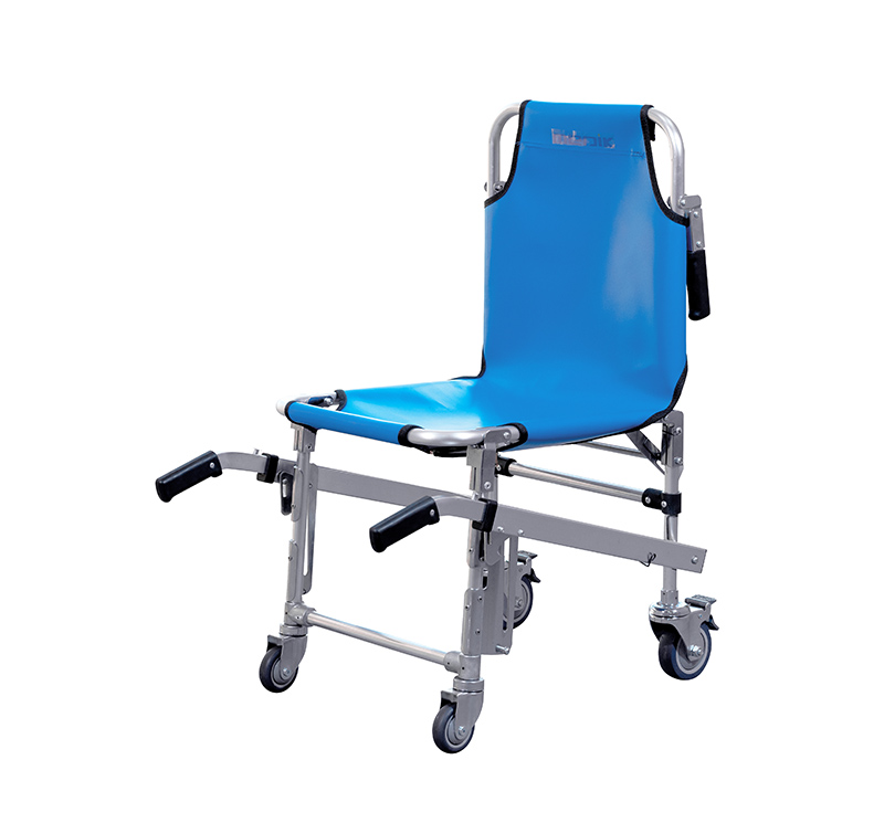Chaise d'Ã©vacuation et de transfert pliante 4 roues YA-SS07