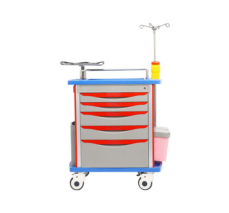 MK-P02 Mobile Hospital Crash Cart With Drawers