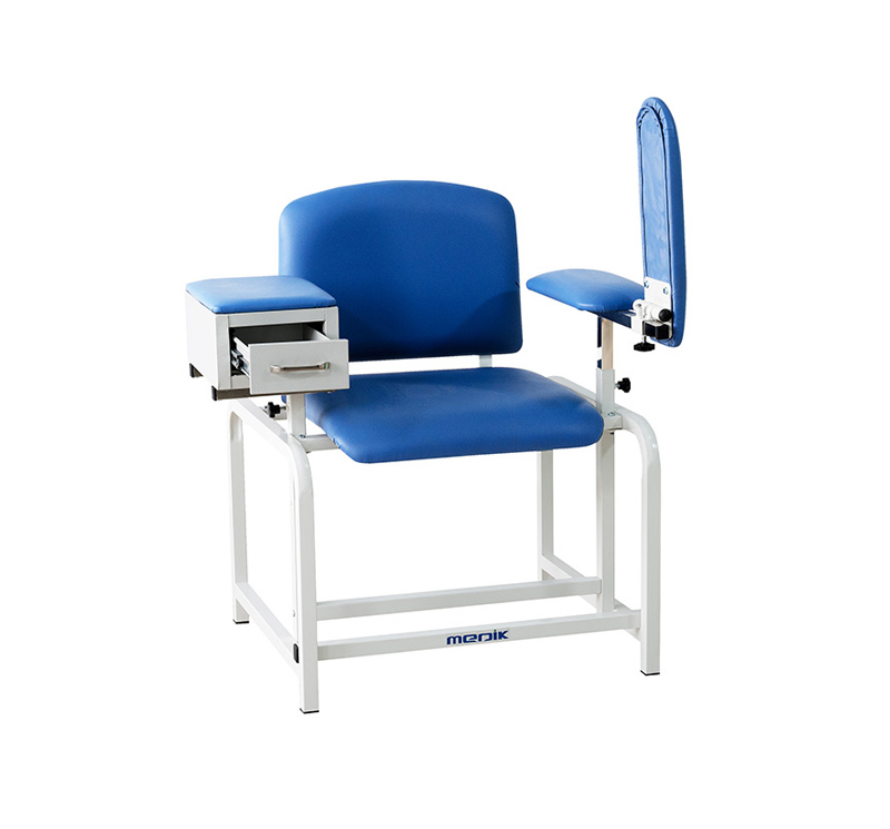 YA-DS-M04D Blood Drawing Chair with Padded Flip Arm and Drawer