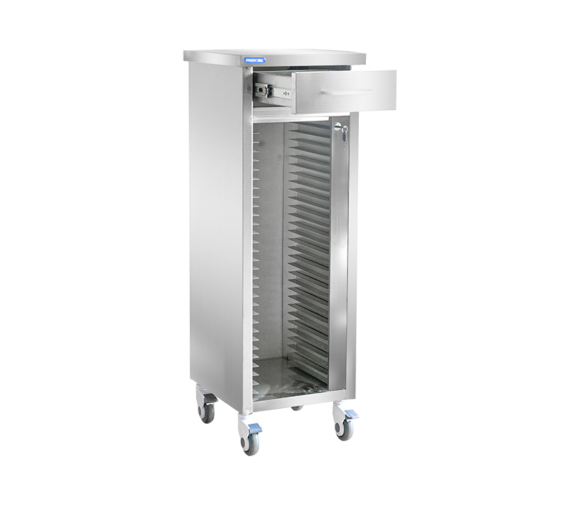 MK-S12 Stainless Steel  Medical record trolley
