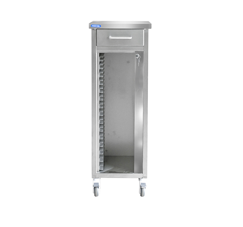 MK-S12 Stainless Steel  Medical record trolley