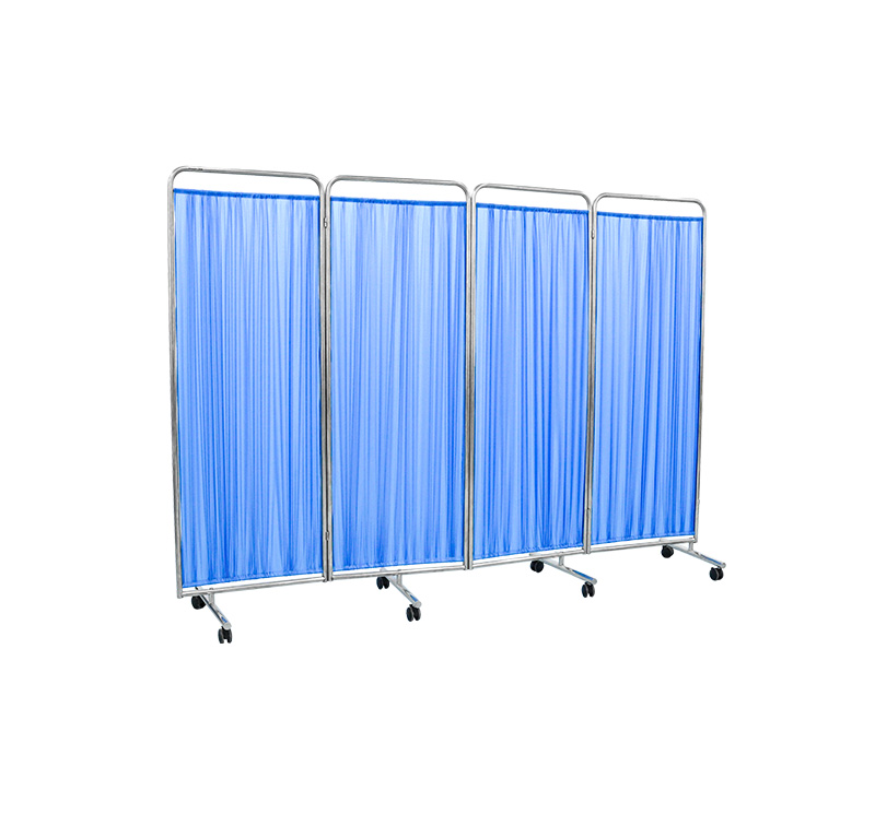 MK-N01 Hospital Folding Stainless Steel 4-Part Ward Screen