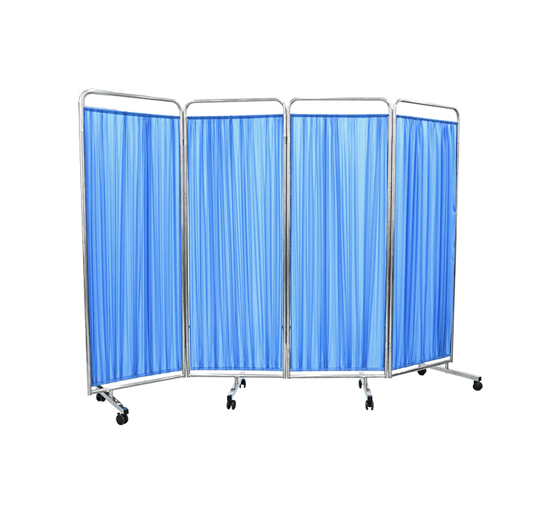 MK-N01 Hospital Folding Stainless Steel 4-Part Ward Screen